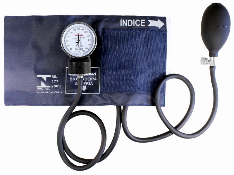 Medidor de Pressão Aneróide com Estetoscópio Simples Adulto Premium