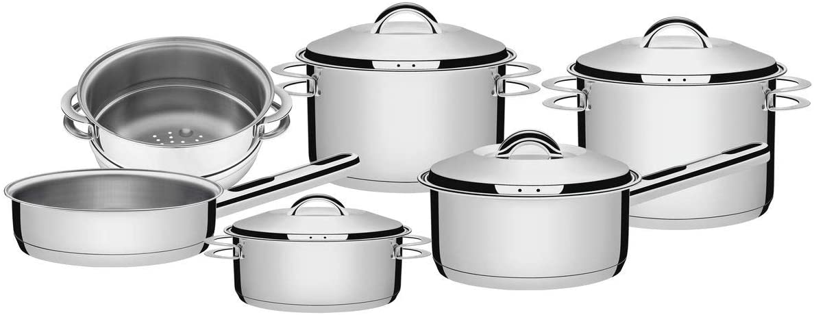 Jogo de Panelas com Fundo Triplo 7 Peças Tramontina Inox