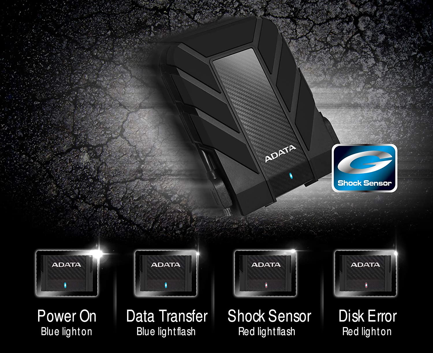 HD Externo Adata Anti-Queda à Prova Dágua IPX68 Durable HD710 HD Externo Adata Anti-Queda à Prova Dágua IPX68 Durable HD710
