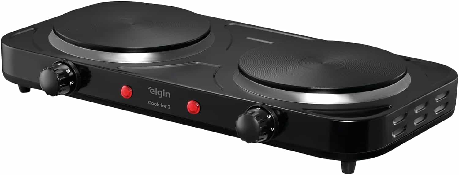 Fogão elétrico portátil cooktop 2 bocas Elgin