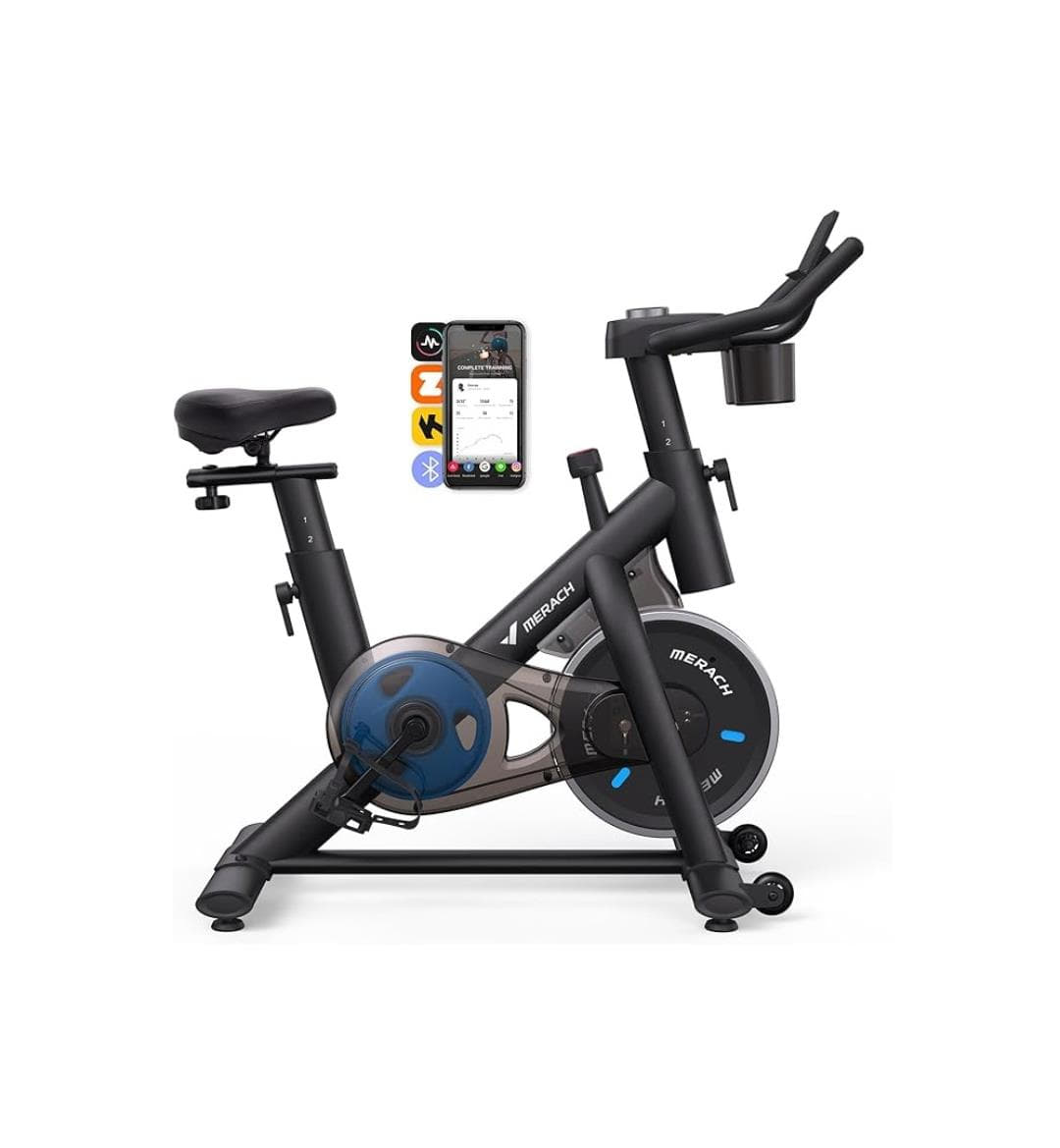 MERACH Bicicleta ergométrica para casa com aplicativo exclusivo MERACH Bicicleta ergométrica para casa com aplicativo exclusivo