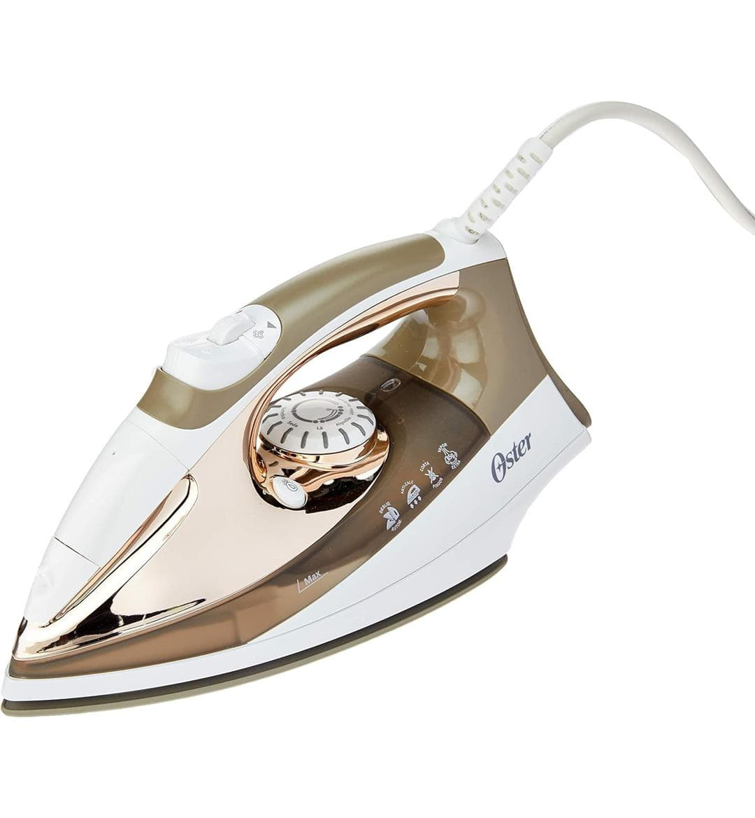Ferro A Vapor Oster Ultra Care, Base Cerâmica Aerodinâmica 220V Champagne/Branco 2200W GCSTSP6206