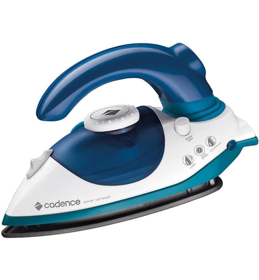 Ferro de Passar Cadence Compact, 850W, Branco e Azul, Bivolt, IRO050