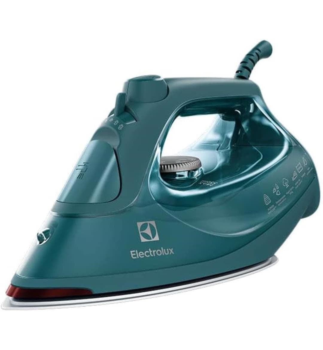 Ferro de Passar Seco e vapor Electrolux antiaderente base cerâmica vapor vertical extra 1500W verde escuro ESI80 127v