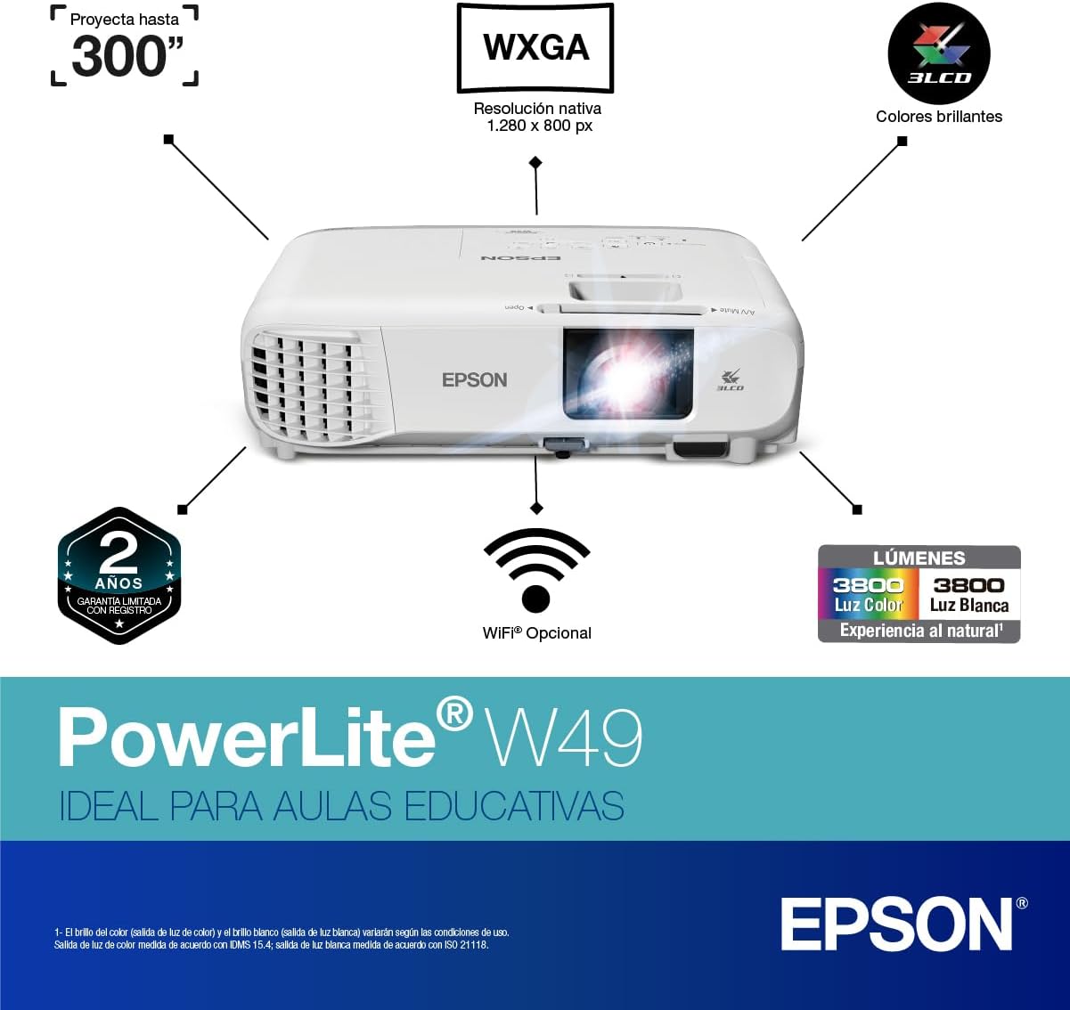 Projetor Epson Powerlite E20 3400 Lúmens Projetor Epson Powerlite E20 3400 Lúmens