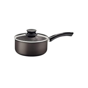Panela Tramontina Paris em Alumínio com Revestimento Interno e Externo em Antiaderente Starflon Max Chumbo com Tampa de Vidro 16 cm 1,5 L Panela Tramontina Paris em Alumínio com Revestimento Interno e Externo em Antiaderente Starflon Max Chumbo com Tampa de Vidro 16 cm 1,5 L